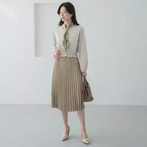 [마담4060]엄마옷 마담4060 스트링 중년여성 데일리 플리츠원피스-ROP2602004-..