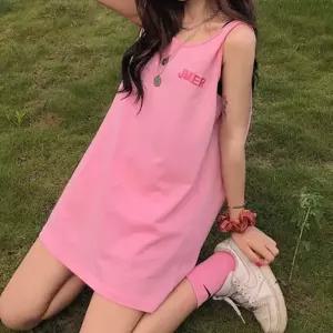 [라일리여성의류] Rly 루즈핏 박스 롱 나시 휴양지룩 오버핏 민소매 티