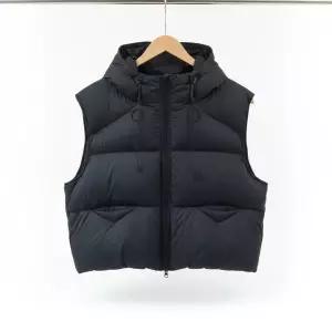 |CCJ6D15|여성 루즈핏 숏 패딩 조끼 가벼운 후드 레이어드 스타일