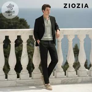 [지오지아] 데일리 블랙 캐주얼 셋업 수트 (AAE2KG1601_AAE2PP1601_BK)