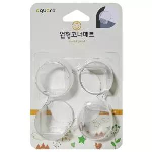 유아 안전 사고예방 원형 코너 가드 보호대 모서리 매트 4P 커버 아기