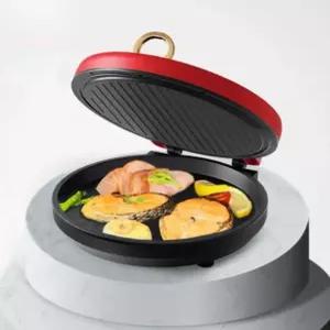 피자오븐 메이커 양면 전기 기계 가정용 팬케이크 F. 25cm 2.0cm 딥블랙