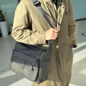 남자 대학생 무지 크로스백 데일리 여행용 메신저 가방