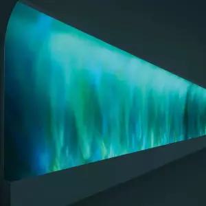 오로라 무드등 물결 램프 불 인테리어 파도 불멍 85cm 화이트 1단 조명