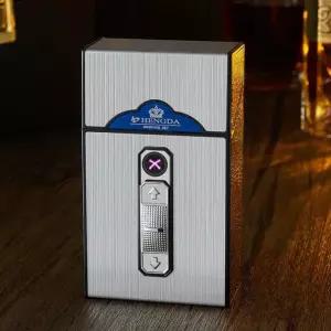 담배케이스 전기 라이터 C. 각인없음 A16 블랙