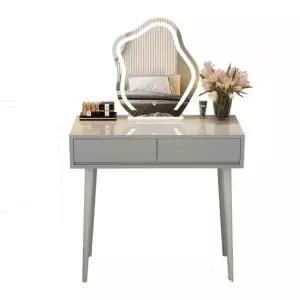 심플화장대 메이크업 서랍형 화이트 60cm 테이블 스툴미러없음 완전 조립 완료