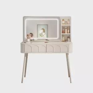 화장대 화이트 수납형 메이크업 G. 60cm 거울 스툴 없음 완전 조립 완료 1x1x1cm