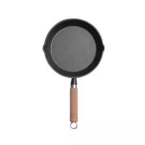 철팬 프라이팬 무쇠 미니 A. 나무 손잡이 10cm 깊이 2.5cm