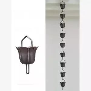 레인체인 구리 주택 낙수 받이 정원 물 I. ABS 연꽃 1m 5송이