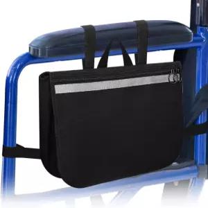 슈퍼기어 휠체어 사이드백 롤레이터 워커 전동 및 무릎 스쿠터용 방수 보관 파우치 - 노인용 팔걸이 백