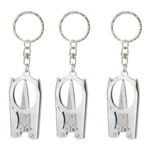 [미국배송] 유톤 3PCS 스테인리스 접이식 여행용 가위 커터 열쇠고리 포함
