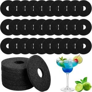 Suwimut 30피스 바 리머 스펀지 교체 라임 주스용 유리 마가리타 솔터용 5.5인치 바텐더 툴 액세서리 소금