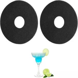 2Pcs 바 리머 스펀지 교체용 5.7인치 유리 바텐더 도구 포 칵테일 마가리타 소금 라임 주스 트레이