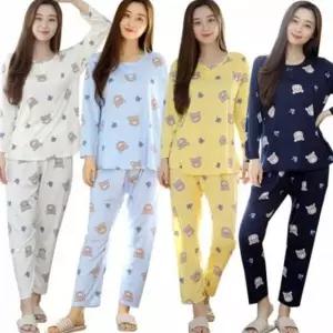 피치 파자마 주니어 가을 여성 원단 가을잠옷 겨울 곰돌이 실내복