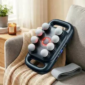 와야 무선 문어발 8구 마사지기 효도 선물 진동 지압 안마기 (벨트포함)