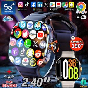 5G/4G 풀 네트워크 스마트워치 2.40인치 대화면 HD 영상 통화 WIFI 2100mAh 구글 심 플레이 8GB+128GB 램 카드 GPS