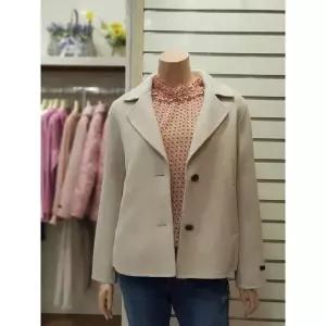 [하프클럽/지센]지센 세이브존01 여성 울블렌디드 방모 핸드메이드 숏 자켓 LFJKP102LB