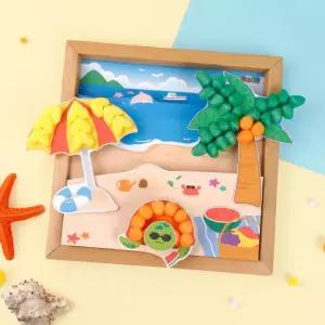 여름 입체 액자 만들기 키트 1인용 조립 교구 옥수수 놀이콘 세트