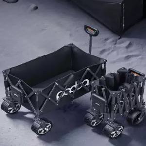 전동 캠핑웨건 대용량 카트 폴딩 여행용 접이식 트레일러 피크닉
