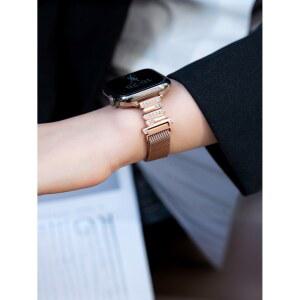 밀라노 다이아몬드가 박힌 시계줄 iWatch S S0 Watch987Se3 여성용 지능형 기기 액세서리와 호환 가능