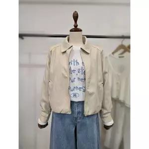 갤러리아 LAP 페이크 레더 카라집업 AS7XL162