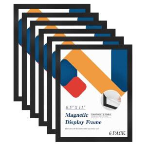 Relx 6개 8.5 x 사무실 접착식 프레임 접착 레스토랑용 스토어 창문 11인치 표지판 자석 홈 자체 및 홀더 액자 문서