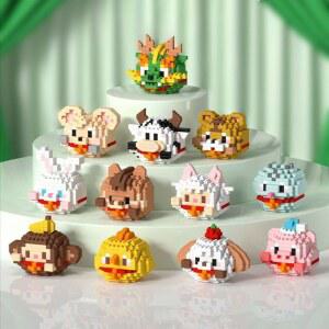 12지신 나노블럭 세트 청룡의 창작 1900 교육용 퍼즐 훈트 모형