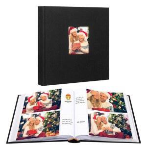 Aevdor 240 포켓 5x7 기념 블랙 프리 애시드 사진 사진집 리넨 대용량 가족 커버 글쓰기 앨범 제공 공간 결혼식 240장