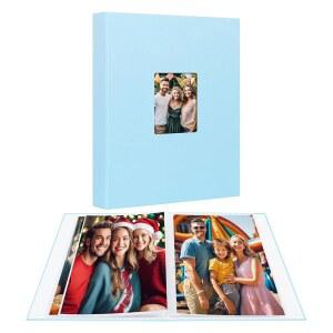 Aevdor 사진 앨범 8.5x11에는 있습니다 가족 x 린넨 가 결혼식 책 파란색 8.5x11 68장의 바인더 아트워크 커버 11 8.5 포함되어