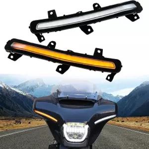 럭세모토 스트리트 글라이드 2024+용 프론트 배트윙 페어링 턴 시그널 라이트 할리 데이비슨 2024-2025 CVO