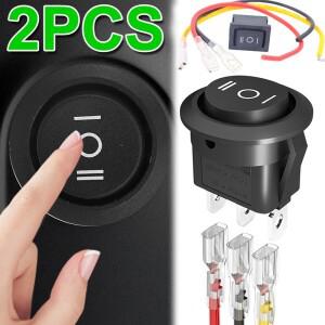 자동차 및 해양용 리드선이  수정된 ONOFF 원형 토글 스위치 3단 바이크 오토바이 보트 12개