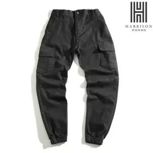 [해리슨] 데님 반 밴딩 카고 조거 팬츠 NGD1058
