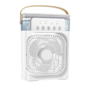 와 7색 LED 조명이 장착된 3-in-1 미니 미스트 팬, USB 전원 공급, 배터리 없음, 3풍속, 자동차, 책상, 집, 여행용 컴팩트 에어쿨러, Office u2013 소형 사이즈