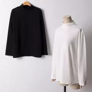 [하프클럽/]빅사이즈 602 심플스판무지반목폴라 DWW7237