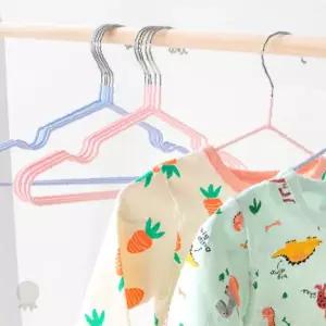 아동복 전용 미끄럼방지 행거 회색 톤 유치원 어린이집 옷장 수납 의류 보관