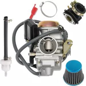 RYTIME PD24J GY6 150cc 카뷰레터 모페드 ATV Go 카트 스쿠터 125cc 4행정 엔진 카즈마 타오 토오 로케타