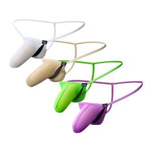 컴라이프 남성 통 브 롱 파우치 속 빈 속옷 G-스트링 팬티