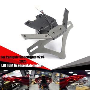 [호환품]파니갈레 스트리트파이터 v2 v4 2025 신형 접이식 번호판 홀더 어셈블리(LED 라이트 포함)