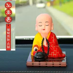태양열 동자승인형x1개 움직이는 목탁치는 동자승인형