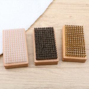 1PC 나무 손잡이 황동/나일론/말털 스키 왁싱 브러쉬 스노우보드 유지 관리 도구 왁스 액세서리