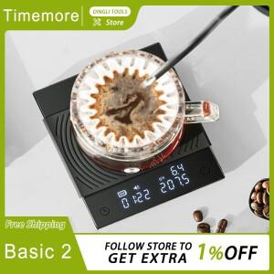 TIMEMORE 블랙 미러 BASIC3 디지털 커피 저울 0.1g 정확도 경량 터치 주방 무게 측정 타이밍 기능 선물