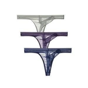 골레스테카 남성용 초박형 엘리펀트 코 파우치 통 속옷 통기성 메시 G-스트링 팬티