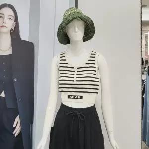 [ab.f.z]Abfz DP01 스트라이프 크롭 나시 니트 탑 AFY2ZW25_P367767254