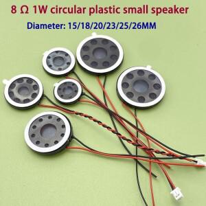 미니 소형 호환 초박형 스피커 8 ohms 8R 1w 직경 15mm 20mm MP3 키덜트 DIY 휴대폰 핸드폰용
