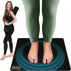 접지 매트 - 스트레스 감소 및 염증 내구성이 뛰어난 패드 35인치 X 24인치 침대용 수면 마음 진정 효과