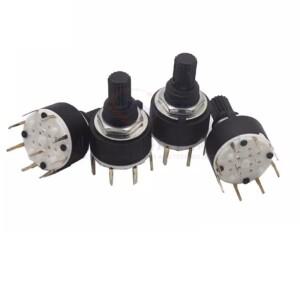 125개 SR16 플라스틱 16MM 로터리 밴드 스위치 1극 568 2극 34 핸들 길이 축 원형