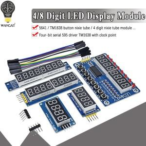 TM1638 모듈 AVR Arduino MAX7219 디지털 LED 튜브 8비트 74HC595용 4 키 디스플레이