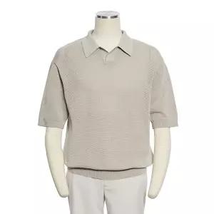 [롯데백화점]레노마 S/S 메쉬 오픈 카라넥 반팔니트 RQFMKT73A