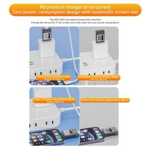 USB-C 전력계 디지털 디스플레이 DC 전압 전류계  C 테스터 작동 시간