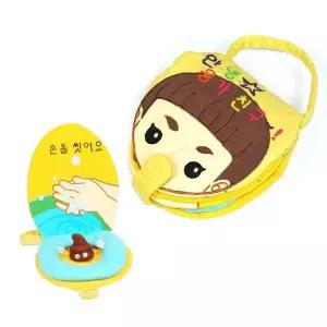 [블루마켓]유아 아가 안녕 응가친구 배변 교육 응가책 헝겊책 국민애벌레 아기헝겊책 촉감놀이 사운드북